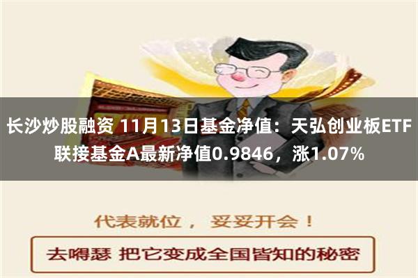 长沙炒股融资 11月13日基金净值：天弘创业板ETF联接基金A最新净值0.9846，涨1.07%