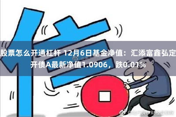 股票怎么开通杠杆 12月6日基金净值：汇添富鑫弘定开债A最新净值1.0906，跌0.01%